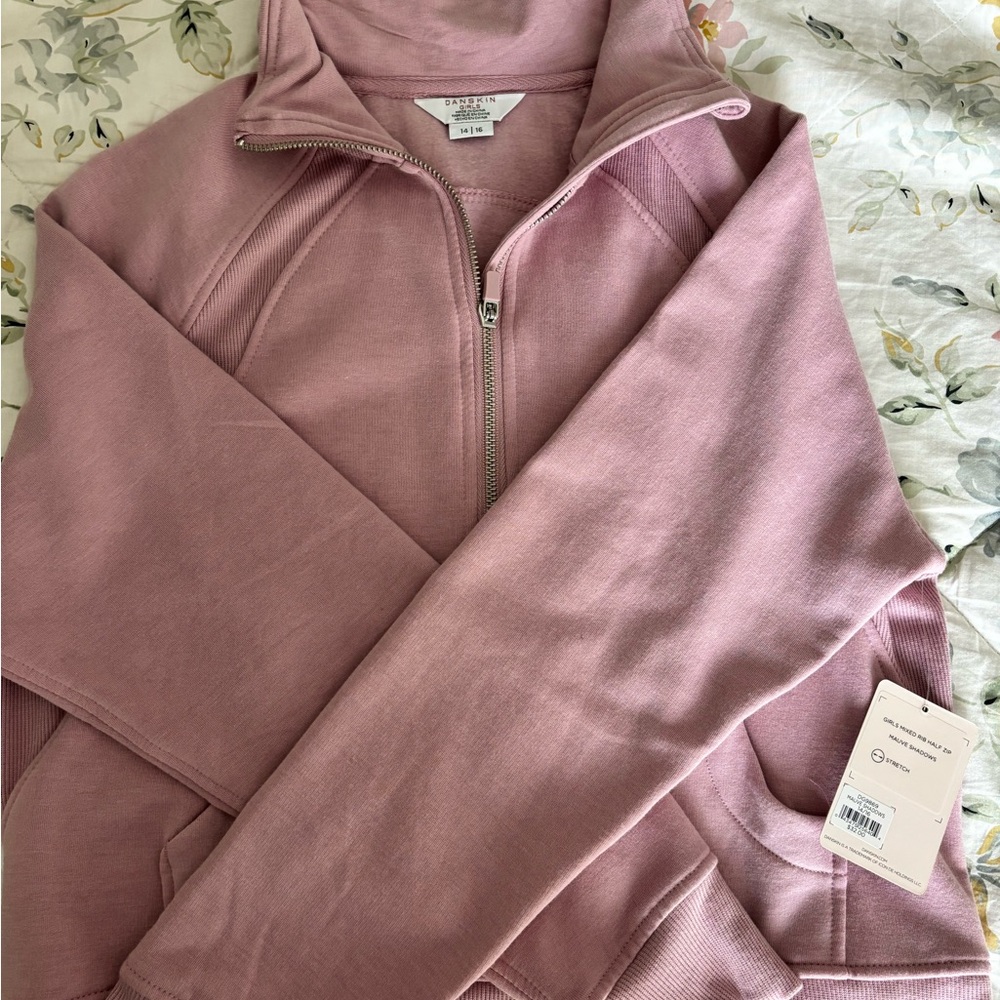Danskin Light Pink Quarter-Zip Top